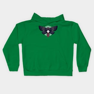 Goth Moth Tattoo Style Kids Hoodie